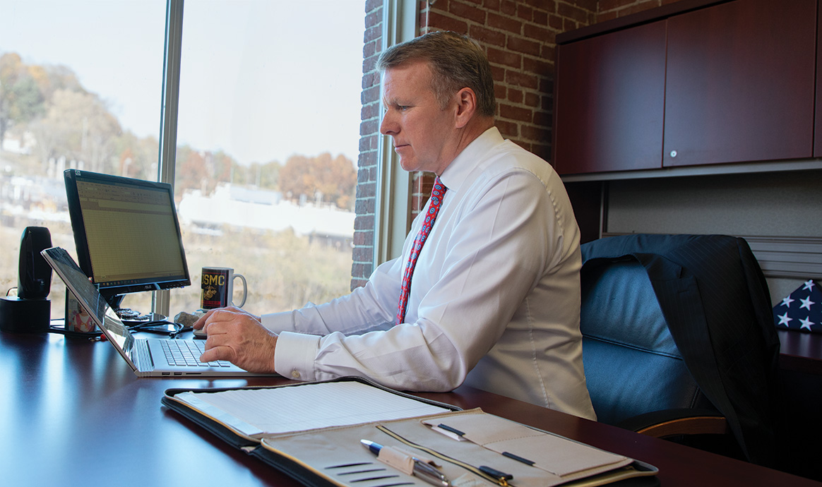 John J. Howard at his office in Lawrence, Mass. (Credit/Merrimack Valley CU)