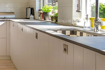 kitchen counter and sink