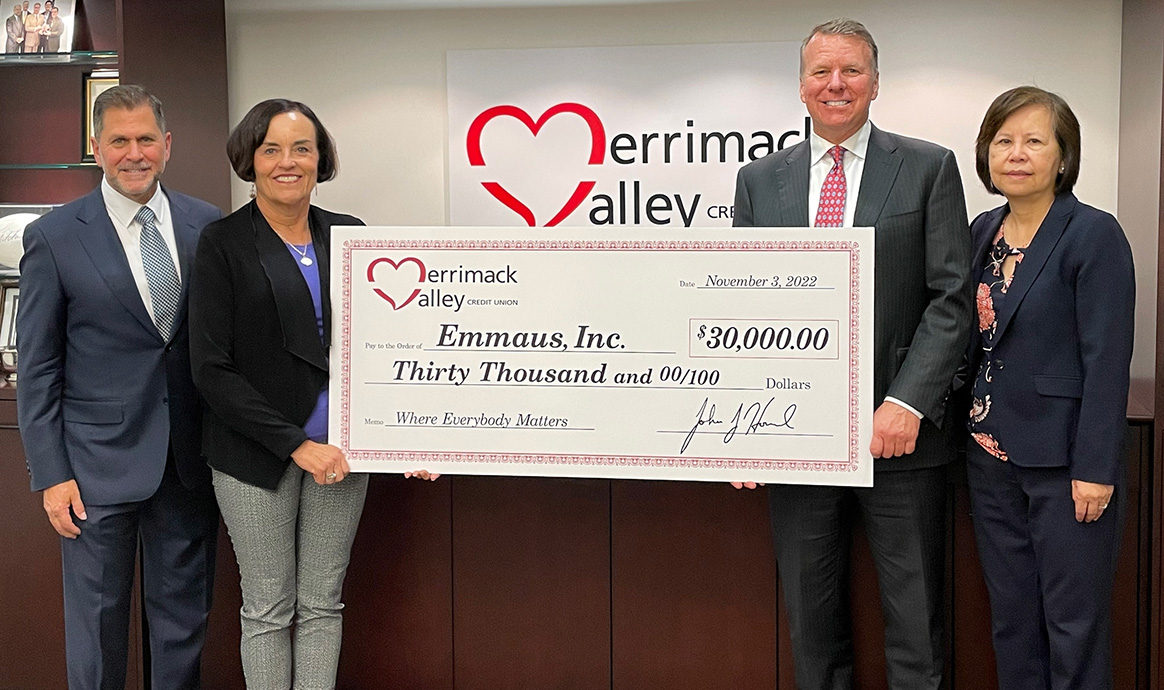 MVCU Donates $30,000 to Haverhill's Emmaus, INC.