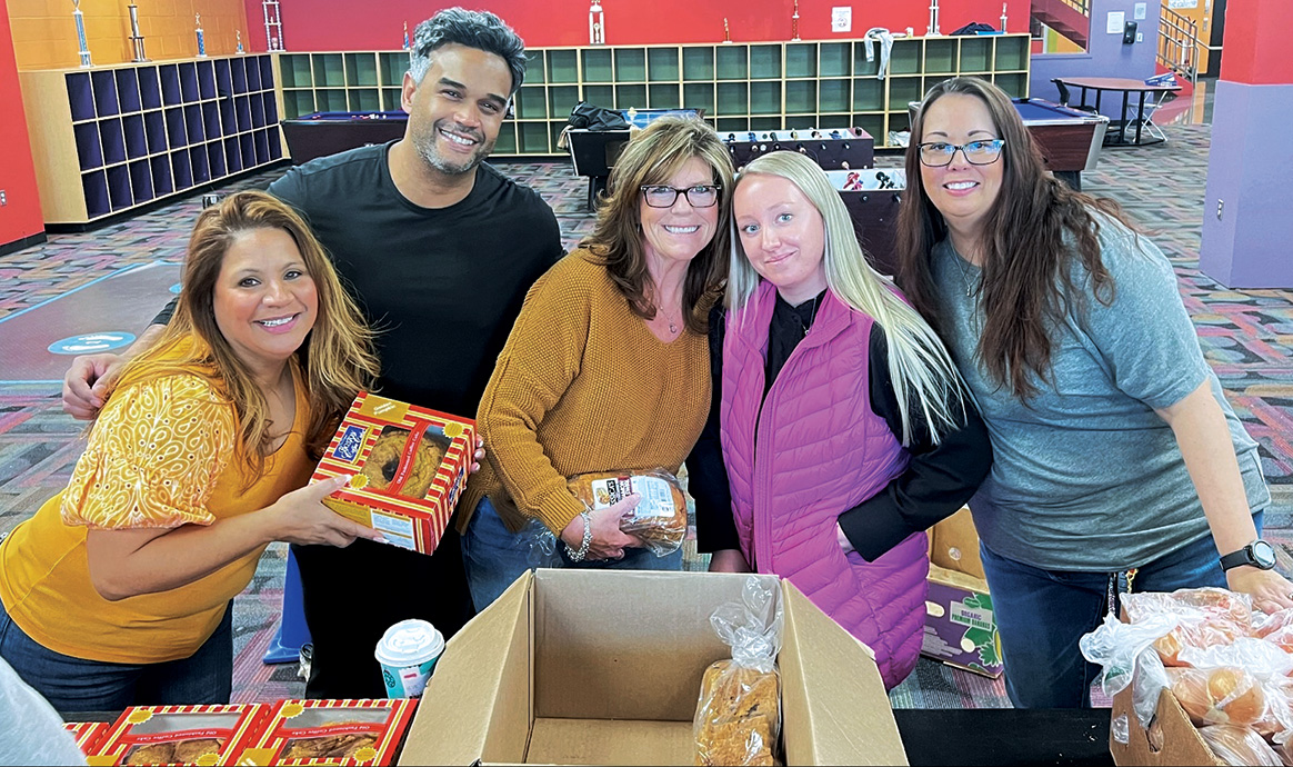 Taveiry Brito, Haverhill branch manager; Jose Rodriguez, Lawrence branch manager; Julie Brady, regional manager; Ashley Stilwell, universal banker; Jennifer Pasieka, Methuen branch manager.  