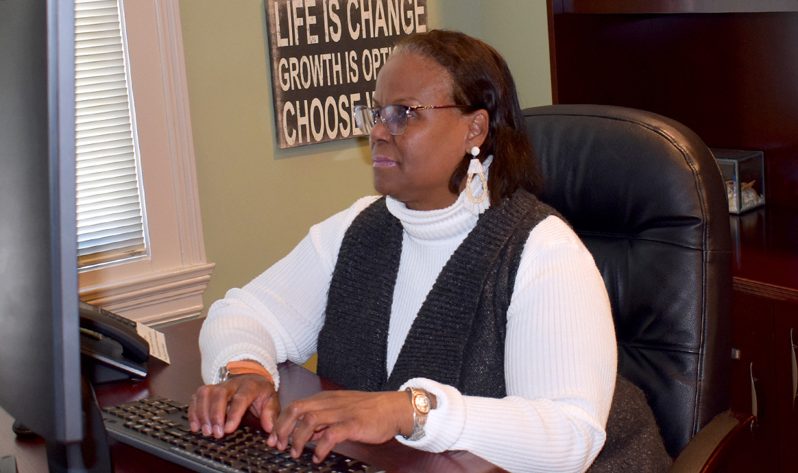 MVCU's Nicole James in her office