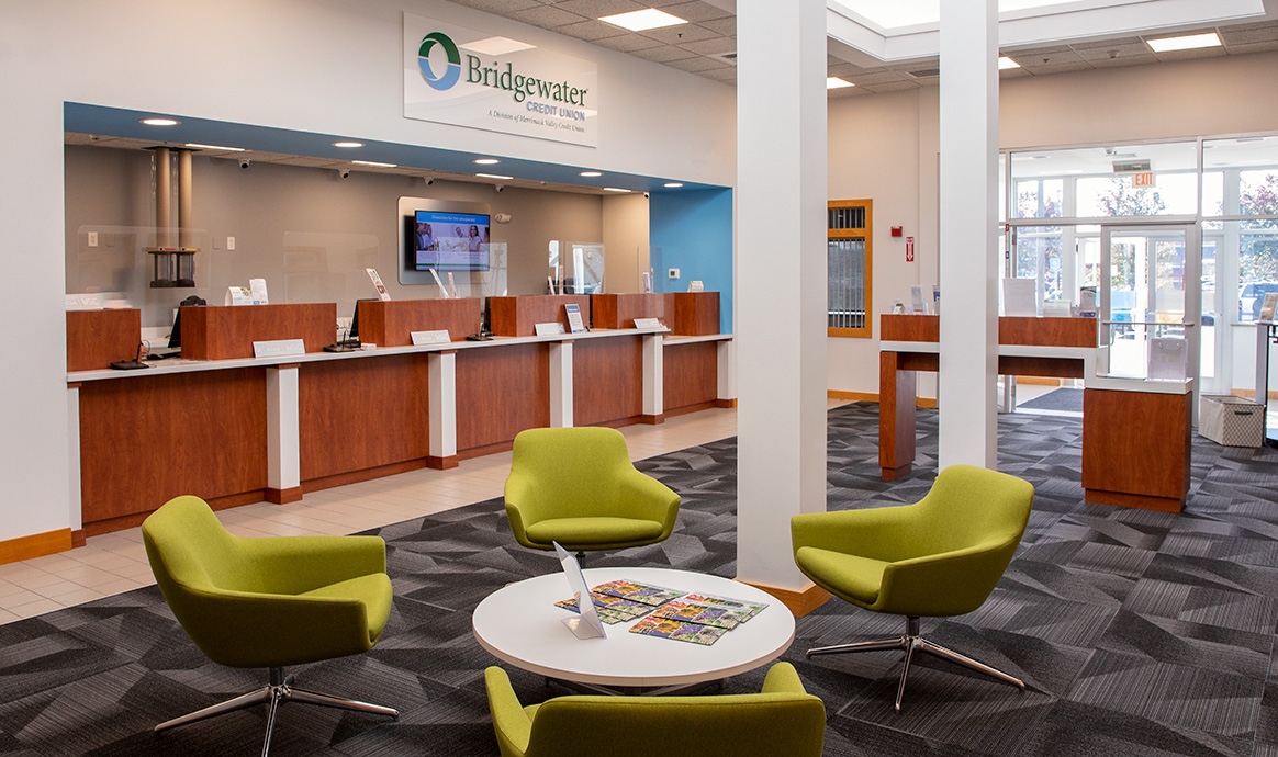 Bridgewater Credit Union Plymouth Branch interior