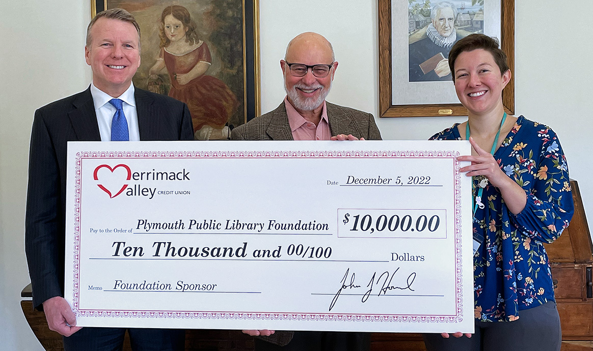 MVCU Donates $10,000 to Plymouth Public Library Foundation